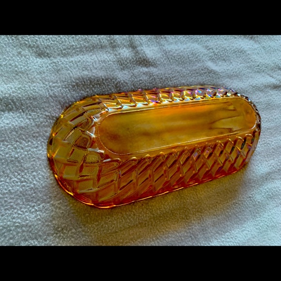 Vintage Amber Carnival Glassware - Picture 5 of 6